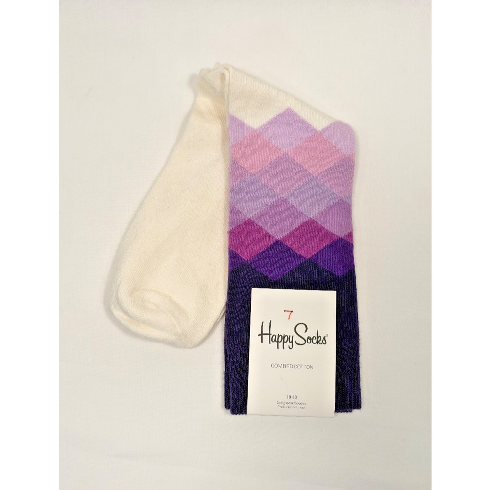 Happy Socks Purple Faded Diamond Sock - NEW